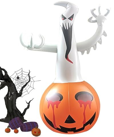 Veeteah Halloween-Hüpfburgen, Gartendekorationen,Halloween-Hüpfburgen-Dekoration - Halloween-Explosions-Halloween-Dekorationen - Beleuchtete PVC-Halloween-Dekoration für den Hof, PVC-Dekoration für