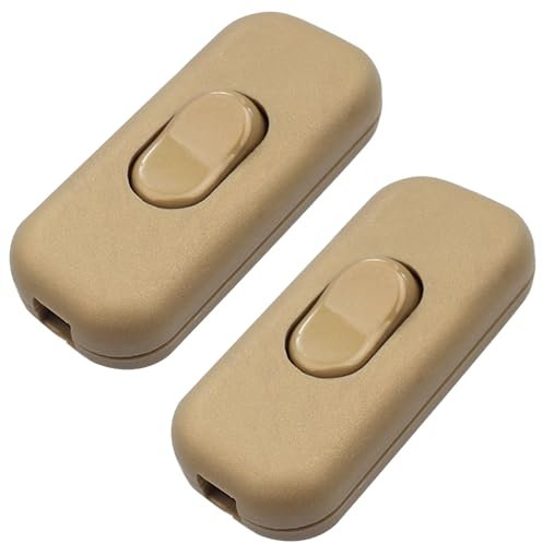 2 Pièces Interrupteur Lampe de Chevet,Interupteur,Interrupteur,Interrupteur Lampe,Interrupteur Bipolaire,pour Lampe de Table,Lampe de Chevet,60x26x15(Doré)