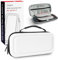 CoBak Carry Case for Nintendo Switch 2 (2025) | Hard Shell Travel Zipper Pouch with Storage for Console, Accessories & 24 Game Cards/microSD | Gift Box Edition, White Black