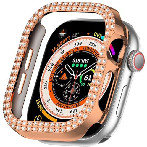 Glitzer Hülle Kompatibel mit Apple Watch Series 10 42mm, Hart PC Bumper Case Rundum Schutzhülle für Apple Watch Series 10 42mm
