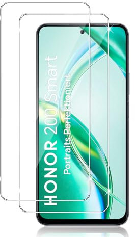 Datree Verre Trempé pour Honor 200 Smart, 2 Pièces Ultra Résistant Film Protection écran, Sans Bulles, Film de Protection Écran Ultra HD Dureté 9H Anti Rayures, 2.5D Vitre Protecteur