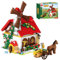 Bauernhof Bausteine Bausatz, 720 PCS Tierbauernhof mit Windhügel Klemmbausteine mit Pferd Hund, Bauernhof Set Spielzeug, Bau Weihnachten Geburtstagsgeschenke für Erwachsene Kinder Mädchen Jungen