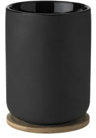 Stelton Theo Thermobecher mit Untersetzer 0.25 l. Black
