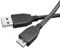 ZEPHY 0.5m USB MICRO USB 3.2 Gen2 hard disk cable, 10Gbit/s, USB HDD cable, data cable, charging cable black, USB A plug to Micro B plug