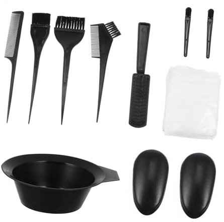 GANAZONO 11stücke Teiliges Haarfärbeset Mit Flexiblem Stabilem Pinsel Farbmischschalen Und Strähnenkamm Für Sauberes Färben Diy Salon Zuhause Und Professionelle Anwendung