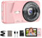 4K 64MP Digitalkamera, Kompakte Digitalkamera mit Autofokus & 18X Digitalzoom, 2.8” LCD-Bildschirm, LED-Blitz, Selfie & Vlogging Kamera, 32GB SD-Karte, Tragbare Fotokamera für Anfänger & Kinder