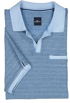 Herren Polo-Shirt meliert, Mittelblau