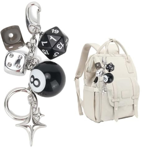 GHPKOTW 1 Billard Würfel Schlüsselanhänger,Kreativer Schlüsselanhänger,Personalisierbares Geschenk für Billard-Fans (Damen & Herren),Sport Souvenir