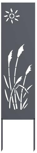 vidaXL Garten Sichtschutz-Leinwand Anthrazit 32 x 140 cm, Garten und Terrasse, Rechteckig, Moderner Sichtschutz, Dekorative Einlagen, Außenscreen, Patio Akzent, Funktionale Trennwand
