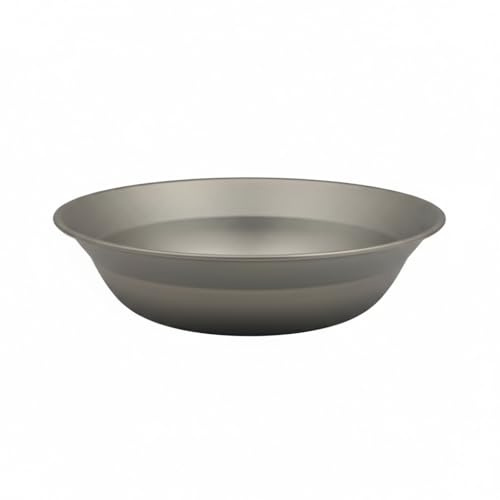 Koocovel Outdoor Titanium Plate Camping Geschirr Teller Reisende Suppenschalen Salat Leicht Und Titan Geschirr (720.1 g)