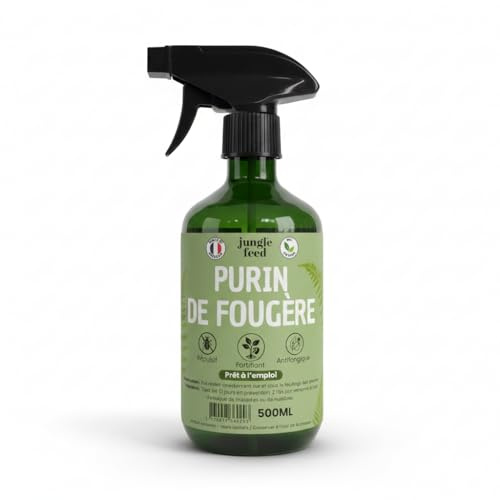 Purin de Fougère Naturel, Insecticide et Répulsif Bio, 500ml | Anti-Cochenilles et Pucerons, Solution Prête à l'emploi, Fabriqué en France