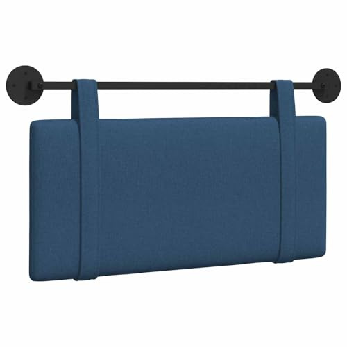 vidaXL Hängendes Kopfteil Blau Stoff, Schlafzimmer Deko, moderner rechteckiger Wand-Headboard, kompakt, stilvolle Bettwäsche für Luxus-Schlafbereich