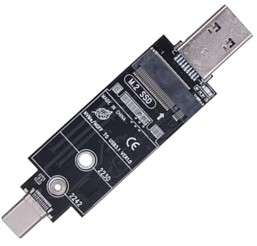 CAZSTYK Double Protocols to USB C USB 3.1 Gen 2 High Speed Hard Disk Case States External Board Adapter