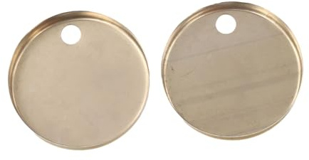 Lagomloot Toilet Seat Hinge Covers, 60mm Stainless Steel Fixing Decorative Caps, Rust Proof Screw Hole Protectors for Bathroom Home Hotel