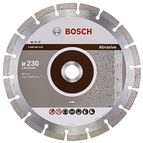 Bosch 1x Abrasive Diamond Discs f. Large Grinders 22.23mm | for Lime and sand bricks, Ø 230 mm, Professional Accessory Large Angle Grinder