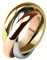 Taffstyle® Damen Verlobungsring Wickelring Designer Schmuck 3 in 1 Ring Edelstahl - Silber Gold Bronze - Größe 48 (15.3)