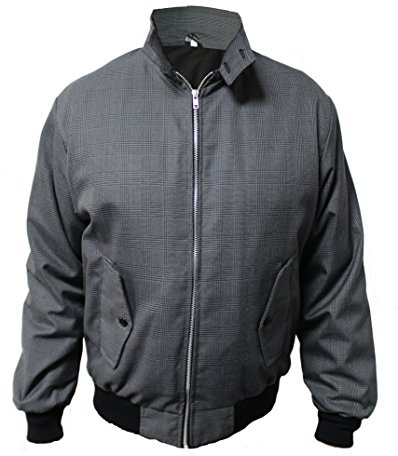 Harrington Jacket by SKYTEXUK Classic/Retro/Mod/Scooter, 8 colours, sizes S - 5XL (XL, POW Check Charcoal)