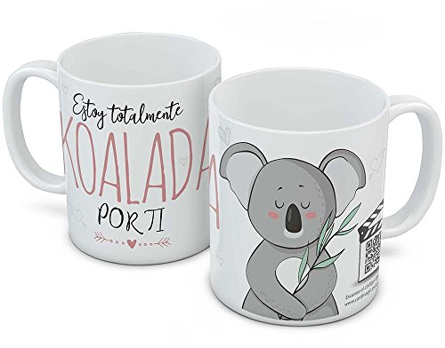 cardMagic Taza con código QR - Koalada por ti. Puedes añadirle al Instante un vídeo de 20 o hasta 10 imágenes.