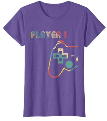 Matching Gamer Couple Player 1 Player 2 T-Shirt
