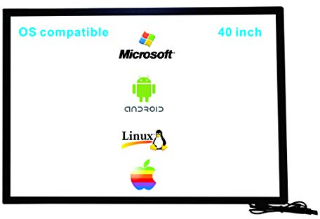 DeYoWo Telaio Touch Screen a infrarossi da 40 Pollici, Overlay Touch Screen IR, Pannello Touchscreen, Driver Gratuito