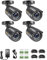 Anlapus 4x FHD 1080P Außen Video Überwachungskamera Set mit BNC Kabel und Netzteil, TVI 1080P Videoausgang, 20M Nachtsicht, Zusatzkamera für CCTV DVR System