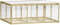Madam Stoltz Dekorative goldene Glasvitrine mit 6 Räumen.