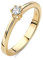 Orovi Schmuck Damen Ring Gelbgold 0.10 Ct Solitär Diamant Verlobungsring 14 Karat (585) Gold und Diamant Brillant