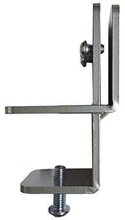 Desk Bracket Clamp for Desk & Table Mounting of Sneeze Guards and Desk Screens in Offices, Schools, Colleges, and Shared Spaces - 3 Sizes - Sold in Pairs (K142+) (38mm (K142)