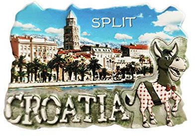 Split-Kroatien-3D-Souvenir-Kühlschrankmagnet, Geschenk, handgefertigt, Heim- und Küchen-Dekoration, geteilter Kühlschrank-Magnet Kollektion