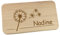 Personalisiertes Frühstücksbrettchen aus Holz mit Motiv und Name graviert Motiv Pusteblume
