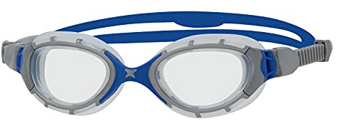 Zoggs Unisex Flex-Regular Fit Schwimmbrillen, Grey/Blue/Clear, Einheitsgröße