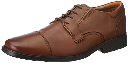 Clarks Herren Clarkslite Cap Oxford, Tan Leather, 44 EU