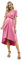 KOJOOIN Robe de maternité pour Femme Robe d'allaitement Festive Col en V Robe de maternité à Manches Courtes avec Ceinture d'été,Rose (Manches Courtes),S