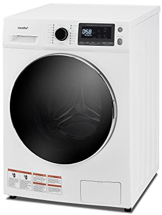 COMFEE’ 24 Washer and Dryer Combo 2.7 cu.ft 26lbs Washing Machine Steam Care, Overnight Dry, No Shaking Front Load Full-Automatic Machine, Dorm White