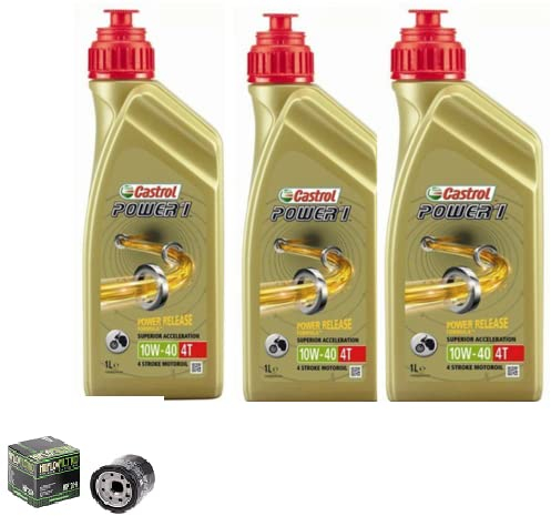 Kit tagliando 3L 3 LITRI Power 1 POWER1 10W40 filtro olio HifloFiltro HF 204 HF204