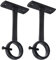 HOJLKLD Supports de Tringle à Rideaux, 2 Pièces Aluminium Support Tringle Rideau Plafond pour Barre 20mm à 25 mm, Accessoire Tringle à Rideaux Plafond (Noir)