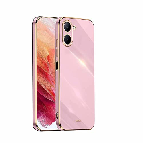 HAOYE Coque pour Realme C33, Étui 360°Antichoc Galvanoplastie Élégant Flexible Protecteur en TPU Résistant Aux Chocs Housse Case Cover. Mauve
