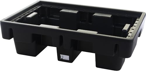 kaiserkraft | PE-Auffangwanne für 2 x 200-l-Fässer | Auffangvolumen 220 l | ohne PE-Rost | LxBxH 910 x 1310 x 380 mm
