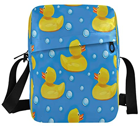 Niedliche gelbe Gummienten, Enten, Seife, Umhängetasche, klein, lässig, Kuriertasche, Handtasche, Handytasche, Geldbörse für Damen, Herren, Kinder, Mehrfarbig, Einheitsgröße