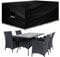 Futura Premium Rectangular Garden Furniture Covers Waterproof 125x63x74cm, Heavy Duty 600D Oxford Fabric Outdoor Table, Patio & Rattan Garden Furniture Covers, PVC Lined, Air Vents and UV Safe