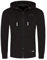 DENIMFY Sweatjacke Herren mit Kapuze Reißverschluss Regular Fit DFLeo Kapuzenjacke, Größe:M, Farben:Black (64000)