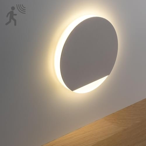 LongLife LED Treppenleuchten mit Bewegungsmelder rund weiß 1,5W - Lichtfarbe: Warmweiß - Lichtaustritt: Orbis Einbauleuchte für Treppen, Flur