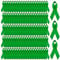 WANDIC Lot de 500 Broches en Ruban de Satin Vert pour Sensibilisation au Cancer du Foie et de l'environnement - 7,5 cm, Polyester