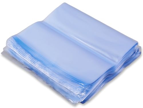 100 Stück Schrumpfbeutel, 20 * 35 cm Schrumpffolien Beutel PVC Transparent Shrink Wrap Film Schrumpfbeutel für Seifen Badebomben Badekugeln Verpackung DIY-Handwerk