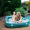 Sunrio Aufblasbare Sonnenliege für Erwachsene, 185,4 x 116,8 cm, aufblasbar, für Pool, Floßliege, Sonnenliege, Sonnenwanne, Pool-Schwimmer, aufblasbar, groß, Grün