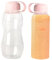 cailiya 2PCS Bouteille,Tasse en Plastique Portable,Couteille d‘Eau Sport,Tasse en Plastique Portable,pour l'extérieur, Randonnée, Voyages,Quotidienne,Stockage,300ML (rose)