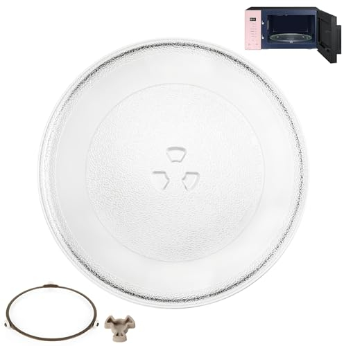 VIDETOL Plateau Tournant pour Micro Ondes, Plateau Micro Onde Universel 25.5cm et Possède 3 Fixations Compatible, Assiette Micro Onde pour Micro-ondes, Cuisine, Salle à Manger