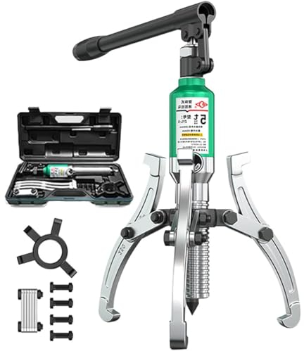 Kit d'extracteur de vitesse hydraulique robuste d'une capacité de 5 à 20 tonnes – Séparateur de moyeu de roulement à 2 ou 3 mâchoires pour réparation mécanique et moyeux – Extracteur hydraulique pour