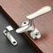 HEBEOT Polished Chrome Sliding Door Lock, Heavy-Duty Steel Door Bolts For Internal Doors, Surface-Mounted Bathroom Door Lock,(L)