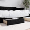ShGaxin Bettschubladen 2 STK. Schwarz Holzwerkstoff und Stoff, Bettkasten, Unterbettkommode, Unterbett Aufbewahrungsbox, Unterbett Aufbewahrung, Aufbewahrungstasche Für Bettdecken - 833912